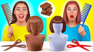 Real Food vs Chocolate Food Challenge by Mega DO Challenge [upl. by Asehr]