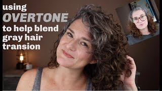 Using Overtone to help blend my gray hair transition grayhairtransition [upl. by Melgar]