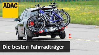 ADAC Fahrradträger Test 2022 Dach Heck amp Anhängerkupplung im Vergleich [upl. by Anyale]