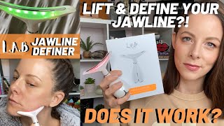 LAB JAWLINE DEFINER  Does this Neck Lifting amp Firming device work to improve jowls 3 week test [upl. by Eynttirb]