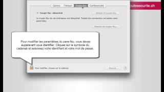 Activation de la fonctionnalité Parefeu Mac OS X 108 FR [upl. by Hawk703]