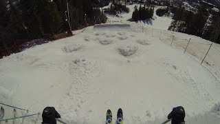 Mogul skiing GoPro  Duved Sweden 2014 [upl. by Amsed844]