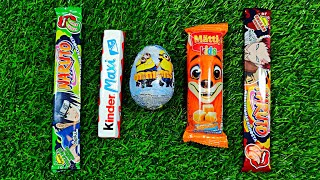 Satisfyng Video  How to unpacking Naruto chewing gum Kinder Maximinions chocolate and Matti kids🤤🍭 [upl. by Uriiah]