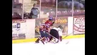 2013 Leamington Flyers Muzzin Hit on Strathroy Rockets Boyer [upl. by Syst13]