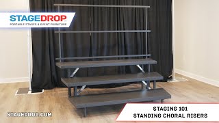 Staging 101 Straight amp Wedged Standing Choral Risers  StageDrop [upl. by Ainnat]