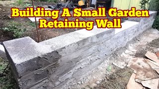 Building A Small Garden Retaining Wall For Foundation Of A Gezebo Shed Pergola [upl. by Arek519]