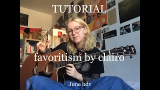 Clairo Favoritism guitar tutorial [upl. by Nilorac]