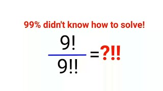 9 ÷ 9 Literally 99 didnt know how to do itmaths mathematics factorial [upl. by Schreib]