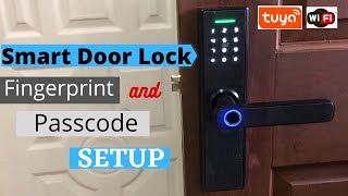 Tuya Smart Door Lock Fingerprint and Passcode Setup [upl. by Dorren40]