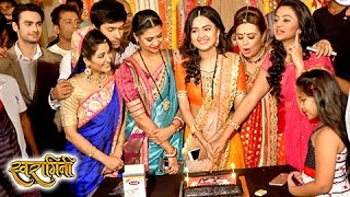 Swaragini Last Day CAKE CUTTING  CELEBRATION On Set [upl. by Nytsirk]