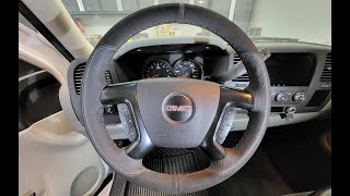 0713 Sierra Alcantara  leather steering wheel cover install  loncky [upl. by Nodrog]