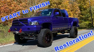 “MUST SEE” Lifted 2nd Gen Dodge Ram START to FINISH Restoration [upl. by Keyek262]