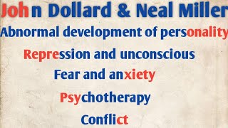 Dollard amp Miller Stimulusresponse theory of personality part 2 [upl. by Ginzburg38]