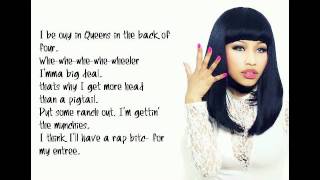 Nicki Minaj  Itty Bitty Piggy Lyrics Video [upl. by Keslie]