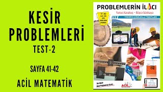 PROBLEMLERİN İLACI SORU BANKASI Acil MatematikSayfa 4142 [upl. by Lillie]