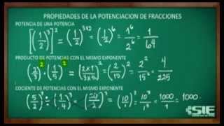 Propiedades De La Potenciación De Fracciones Parte 2 [upl. by Lihcox14]