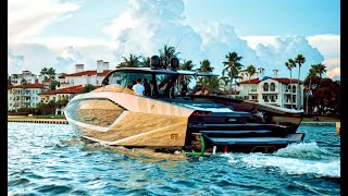 TECNOMAR FOR LAMBORGHINI 63  4 Million FIRST IN US Lamborghini Yacht From  Lamborghini Miami [upl. by Llednew]