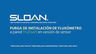 Purga de Fluxómetro Truflush Versión de Sensor [upl. by Quintilla]