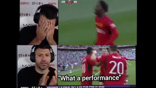 Respect 👏🏼 Aguero applauding Manchester United crazy performance in FA cup finals Vs Man City [upl. by Virge]