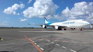 Marshalling on B747400 Airline Corsair ✈ [upl. by Garey]