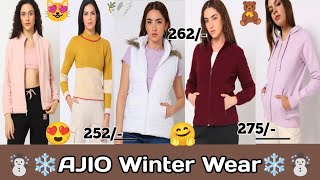 ಚಳಿಗಾಲದ ಬಟ್ಟೆಗಳು🥶 AJIO Affordable Winter Wear ✨🩵 Trendy Ajio Sweaters Haul❄️🎀 ajio fashion [upl. by Acinot115]