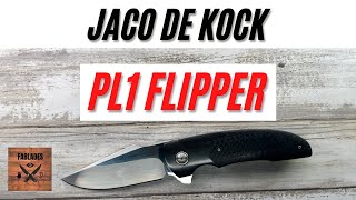 Jaco De Kock PL1 Custom Pocketknife Fablades Full Review [upl. by Aldwin]