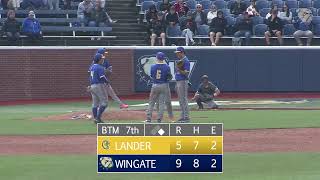 Wingate Baseball vs Lander 22424 [upl. by Jeanna]