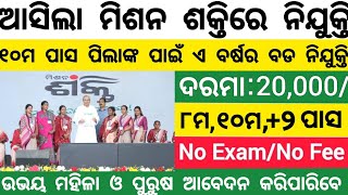 Odisha Mission Shakti Recruitment 2024  Odisha Government Job Updates  Latest Vacancy Notification [upl. by Soloman]