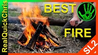 best way to start a fire bonfire campfire or build and make a fire [upl. by Curson]