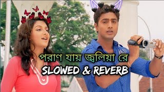 Poran Jai Jolia Re   পরাণ যায় জ্বলিয়া রে   SLOWED  REVERB  Dev  Subhashree  ❤🌸 [upl. by Nobell446]