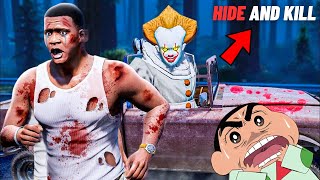 Pennywise Play HIDE amp KILL With Franklin Oggy Jack Doraemon And Hulk  In Gta V [upl. by Haduj]