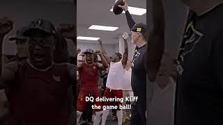 Dan Quinn delivering Kliff the Game Ball after Commanders win over Cardinals shorts [upl. by Annayi]