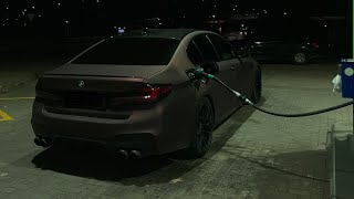 2019 BMW M5 F90 COMPETITION with CATLESS FIEXHAUST SYSTEM  NIGHT POV DRIVE [upl. by Ahola]