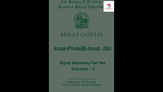 JKBOSE declares class 12th Bi Annual Private 2024 reults [upl. by Rehctaht]