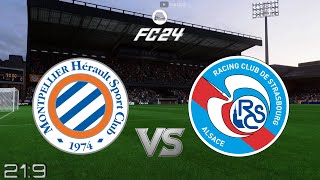 ⚽ Montpellier HSC vs RC Strasbourg  Ligue 1 Duell im 219 UltrawideFormat FC24 002 [upl. by Nilyarg84]