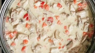 Creamy Mushrooms Chicken  Chicken Ala King  Chicken Recipe [upl. by Refynnej]