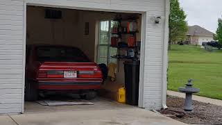 Spintech mufflers on a foxbody mustang Anderson n71 cam Cold start on fr500 replicas [upl. by Dustin]