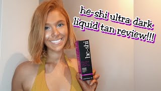 HESHI ULTRA DARK LIQUID SELF TAN REVIEW [upl. by Sirrap]