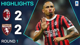 MILANTORINO 22  HIGHLIGHTS  Rossoneri come back from behind to avoid defeat  Serie A 202425 [upl. by Leimad650]