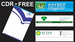 letterhead Template design collection cdr file free download coreldraw training in urdu  Hindi [upl. by Gawain]