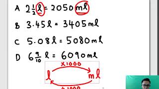 Tahun 5  Hubungan Unit Liter kepada Mililiter [upl. by Pazit55]