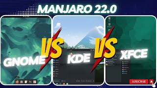 Manjaro 220  GNOME vs KDE vs XFCE RAM Consumption [upl. by Pellikka]