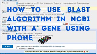 How to use BLAST algorithm in NCBI [upl. by Demetra]