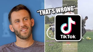 Pro Footballer Reacts to Football Training TikToks [upl. by Olodort]