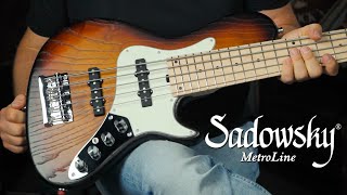 Sadowsky MetroLine Single Cut Vintage JJ 5String Bass Demo with Lars Lehmann [upl. by Nadda]