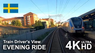 4K CABVIEW Evening Ride Hallsberg to Stockholm [upl. by Seen]