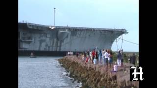 USS Saratoga arrives in Brownsville [upl. by Ennayd]