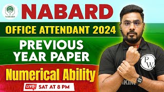 NABARD Office Attendant  Numerical Ability Previous Year Paper  by Sumit Sir [upl. by Adnoluy]