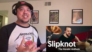 Does ELOY CASAGRANDE Deliver for SLIPKNOT  THE HERETIC ANTHEM Drum Cover Reaction [upl. by Norrv]