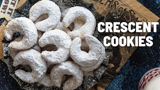 Easy Almond Vanilla Crescent Cookies  German Vanillekipferl Recipe [upl. by Gnil]